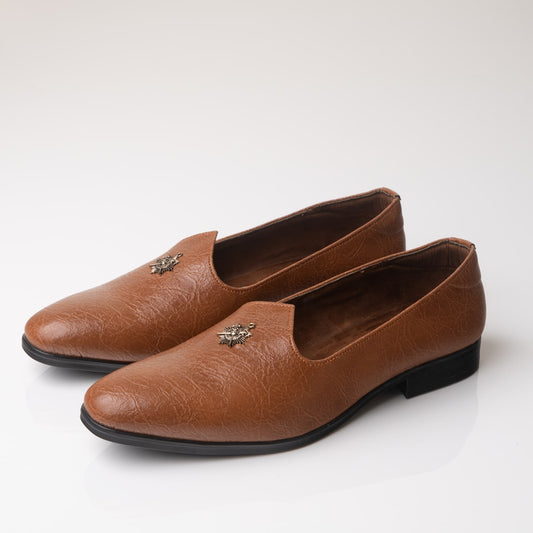Rich Leather Light Brown -Tan Mojari