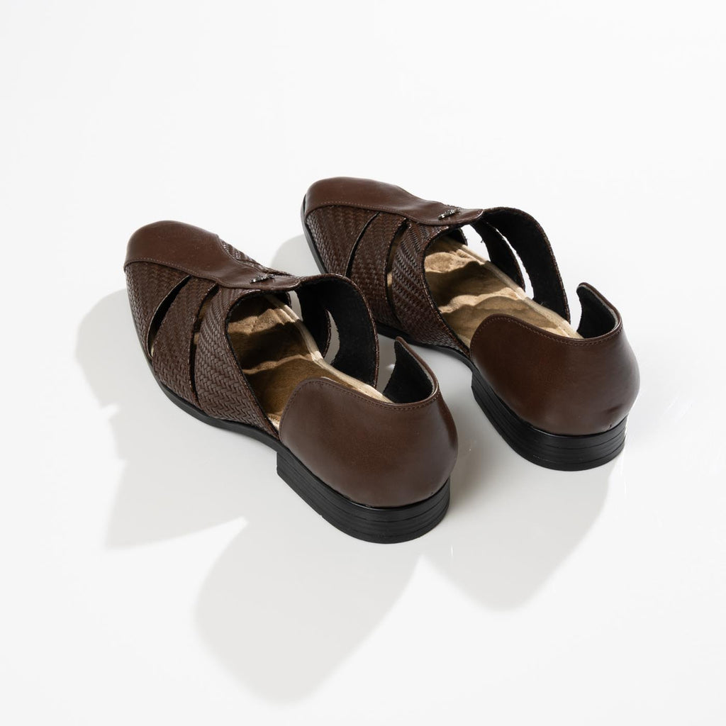 Men's Brown Woven Fisherman Sandals