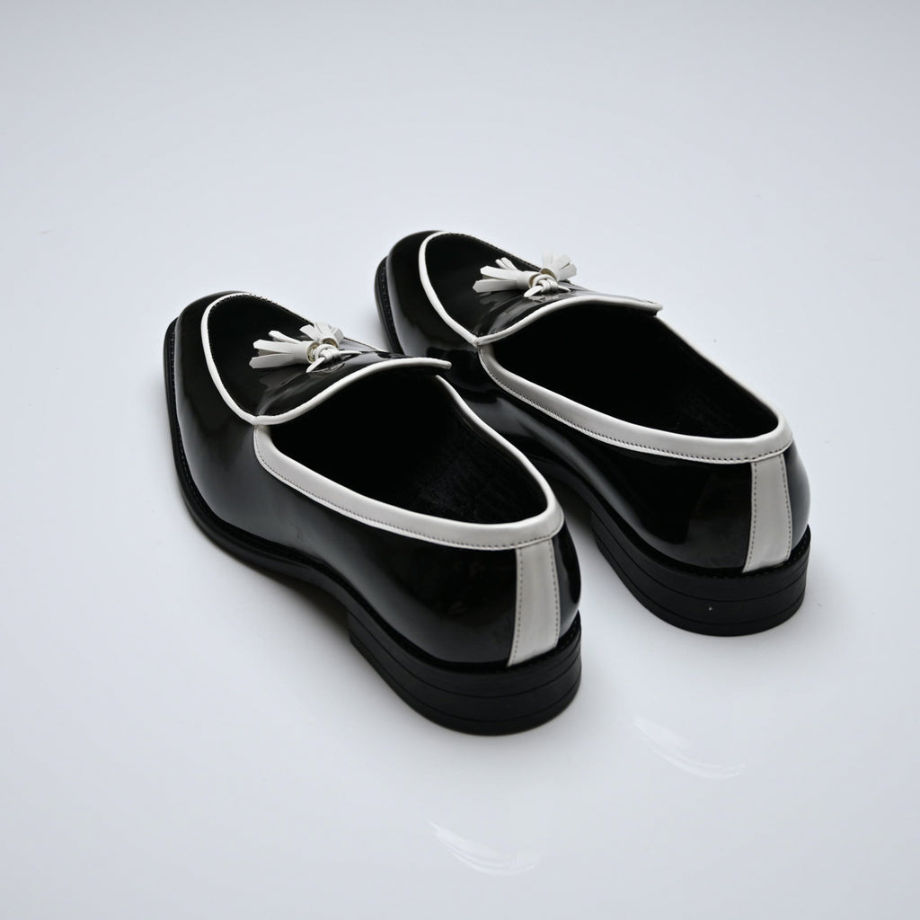 Men's Black Patent Leather Tassel Loafers
