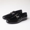 Men's Black Patent Leather Horsebit Loafers - Zikolifestyle