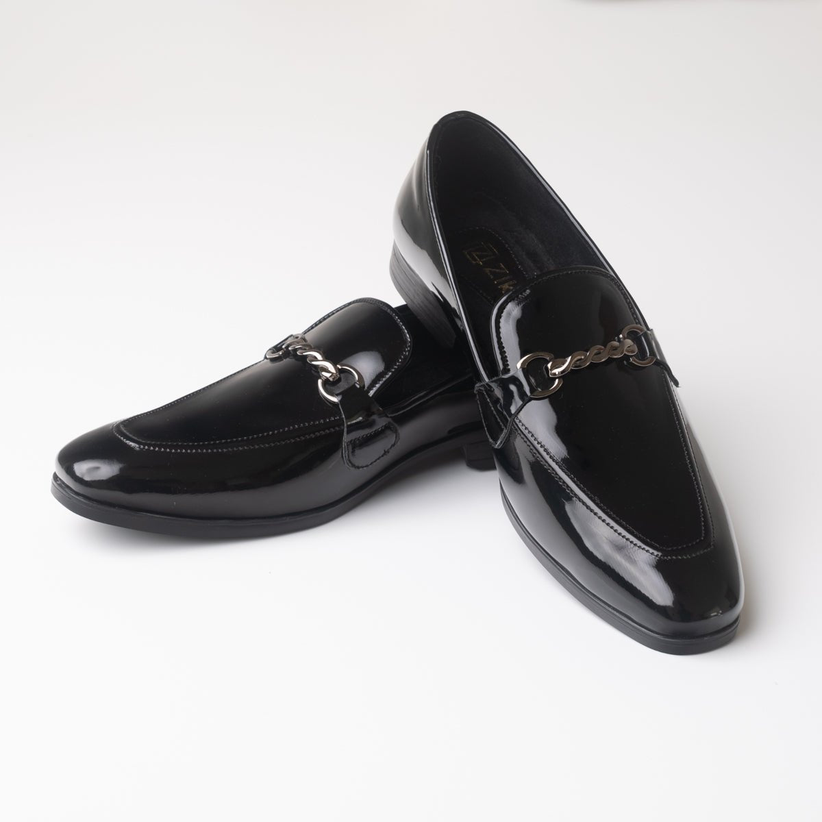 Men's Black Patent Leather Horsebit Loafers - Zikolifestyle
