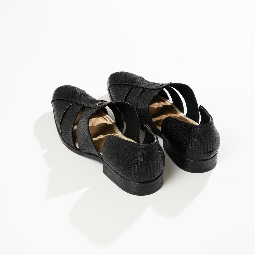 Men's Black Woven Fisherman Sandals - Zikolifestyle