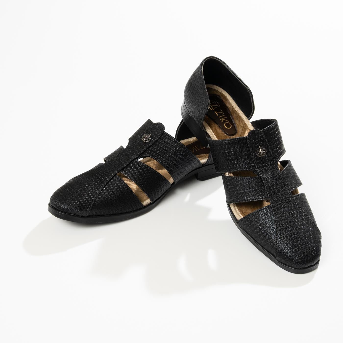 Men's Black Woven Fisherman Sandals - Zikolifestyle