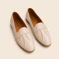 Men's Ivory Patent Vegan Leather Penny Slip-On Loafers - Zikolifestyle